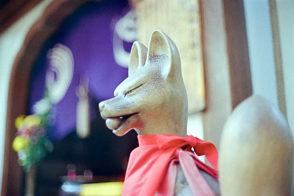 Foxes of all shapes and sizes at Toyokawa Inari Betsuin